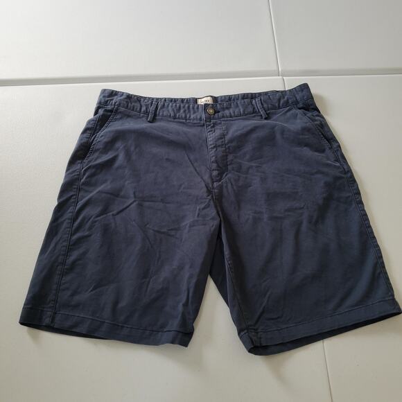 Flint and Tinder Shorts Mens 38 Navy Blue Chino Stretch Casual Flat Front Golf - Picture 1 of 9